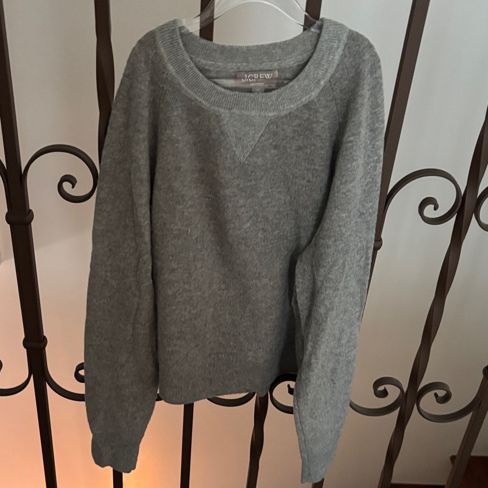 J. Crew Classic Gray Crew Neck Sweater